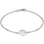 Bracelet en argent 925 °/°° ajustable sur chaine avec médaille de l'arbre de vie stylisée Ø 1.2 cm (1,58 g). Livré en boite.
